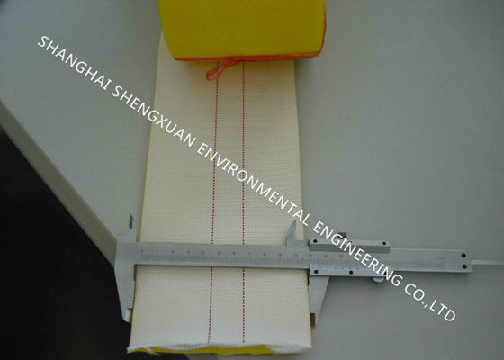 Polyester Woven Type Air Slide Cloth DN 76mm With One Side Yellow PU Coating DN 76mm